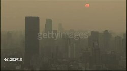 Shanghai city skyline and smog News Clip