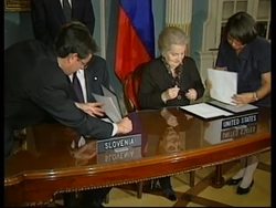 USA: SLOVENIAN PM DRNOVSEK MEETS MADELEINE ALBRIGHT Instructional Video