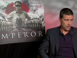 INTERVIEW - Matthew Fox on researching the time, how much he knew before starting the project at 'Emperor' Interviews on September 19, 2013 in London, England. Stock Footage