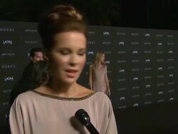 INTERIVEW - Kate Beckinsale  at 2014 LACMA Art+Film Gala Honoring Barbara Kruger And Quentin Tarantino Presented By Gucci Stock Footage
