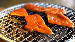 pork on charcoal grill (yakiniku) Stock Footage