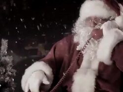 Santa Phone NYC Stock Footage