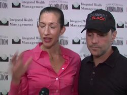 INTERVIEW - Alysia Reiner and David Basche talks about the importance of catastrophic health fund and emergency assistance for actors.  Screen Actors Guild Foundation Inaugural New York Golf Classic Stock Footage