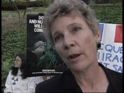 USA: GREENPEACE DEMONSTRATION OVER RAINBOW WARRIOR SEIZURE (1) News Clip