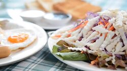 Helianthus tuberosus salad healthy breakfast for weight loss. Stock Footage