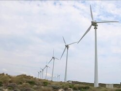HD: Power Generating Windmills Stock Footage