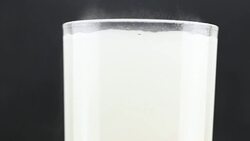 calcium and vitamin in pill Put into a glass of water. Stock Footage