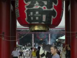 MS, Entrance to Senso-ji temple, Tokyo, Japan Stock Footage