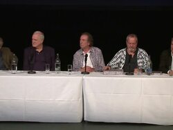 INTERVIEW - The cast on retirement and the future apart at the Monty Python press conference, on 30th June 2014 in London, England Stock Footage