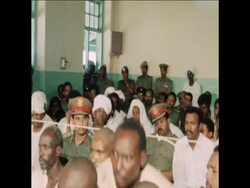 SYND 3 8 76 THE TRIAL OF OFFFICER ACCUSED ATTEMPTED COUP ON NIMEIRY News Clip