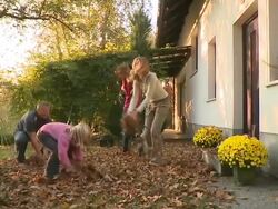 HD DOLLY: Happy family Stock Footage