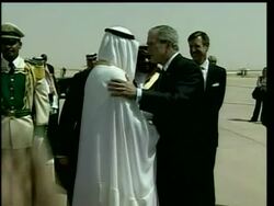 President Bush is now in Saudi Arabia, the second stop in his trip to the Middle East.  Its expected the President will push Saudi leaders to do something to ease gas prices.  ( News Clip