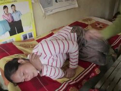 Villagers in remote Laos receive medical attention Stock Footage