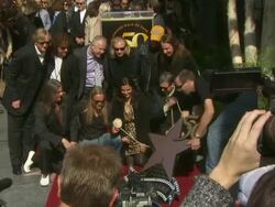 Roy Orbison Honored Posthumously With A Star On The Hollywood Walk Of Fame Stock Footage