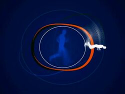 Running man chronometer cycle Stock Footage