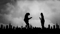 Guitarists in the city Stock Footage