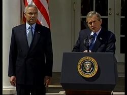 President Bush calls for peace in the Middle East News Clip