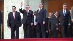 Russian PM Medvedev arrives for series of meetings with Raul Castro News Clip