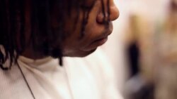 Skilled street musician plays acoustic guitar in New York City subway Stock Footage