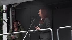 VOICED : No tengo miedo dice Cristina Kirchner News Clip