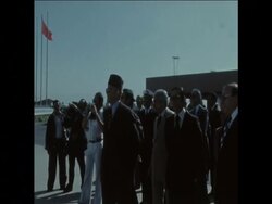SYND 16 11 75 SAHARA DELEGATES ARRIVE TO MARRAKESH News Clip