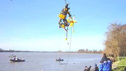 CLEAN : Chinese tycoons chopper crash police lift News Clip