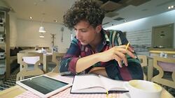 Man working in a restaurant. Stock Footage