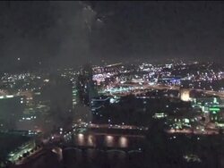 4th Of July Fireworks In Downtown Grand Rapids Stock Footage