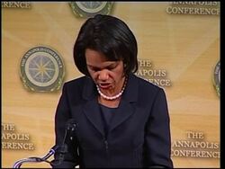 US Sec of State Rice gives closing remarks at Mideast Conference News Clip