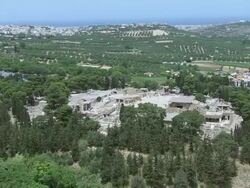 WS AERIAL View over Knossos / Heraklion, Crete, Greece Stock Footage
