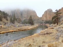 HD Deschutes River by Smith Rock - Oregon Stock Footage