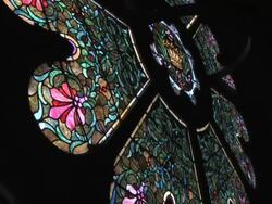 Antique Stained Glass Window Stock Footage