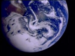 ECU Earth from space spinning, southern hemisphere, animation, computer graphics Stock Footage