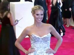 Heidi Klum at "PUNK: Chaos To Couture" Costume Institute Gala Stock Footage