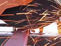 Cutting iron. Stock Footage