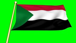 Flag of  Sudan Animation Stock Footage