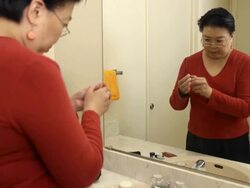 Glucose Monitoring Wide Shot - C Stock Footage