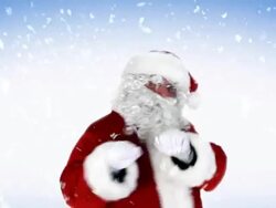 Snowing Santa Dance Stock Footage