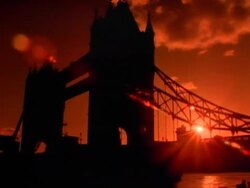 Tower Bridge at Sunset Stock Footage
