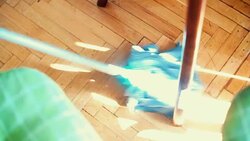 Cleaning the floor with a mop. Stock Footage
