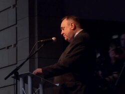 Alex Salmond at a 'Vote Yes' Rally in Edinburgh News Clip