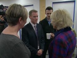 Prince Charles and Camilla meeting with Sky News staff and apprentices News Clip