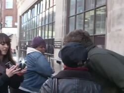 Greg James at BBC Radio 1, Celebrity Video Sightings in London on November 05, 2012 in London, England (Footage by WireImage Video/Getty Images) Stock Footage