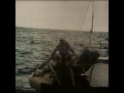 SYND 28 6 77 ARRIVAL LEATHER BOAT FROM IRELAND News Clip
