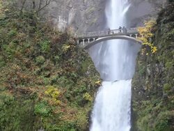 multnomah falls waterfall in Oregon Stock Footage