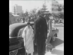 CAN320 KING IDRIS I OF LIBYA MEETS EGYPTIAN PRESIDENT NASSER IN CAIRO News Clip