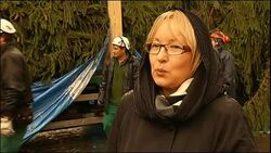 30-metre Christmas tree from Ukraine arrives in St Peter's square. News Clip