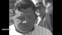 Babe Ruth receives gag gift from Jack Dempsey in New York News Clip