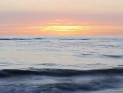 Sunset timelapse at North Sea beach Stock Footage