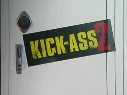 ATMOSPHERE - Signage at Playboy And Universal Pictures' Kick-Ass 2 Event At Comic-Con - Sponsored By AXE Black Chill on 7/20/2013 in San Diego, CA. (Footage by WireImage Video/Getty Images Entertainment Video) Stock Footage